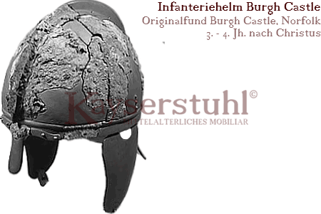 Originalfund: Spätrömischer Infanteriehelm (Burgh Castle)