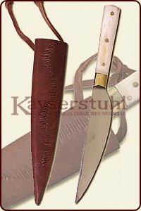Tafelmesser mit Lederscheide, klein