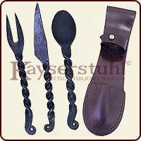 Dreiteiliges Besteck inkl. Bestecktasche