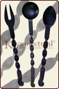 Handgeschmiedetes Vorlege-, Koch & Grillset