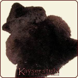 Schaffelle, dunkelbraun gefärbt