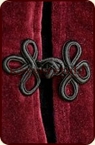 Rote Robe aus Samt (Detail)
