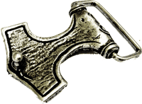 Buckleschnalle "Thors Hammer" (4,0 cm) Rückseite