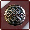 Zierniete des wikingerzeitlichen Langgürtels (3,0 cm) braun