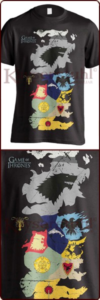 Game Of Thrones T-Shirt "Westeros Sigils Map"