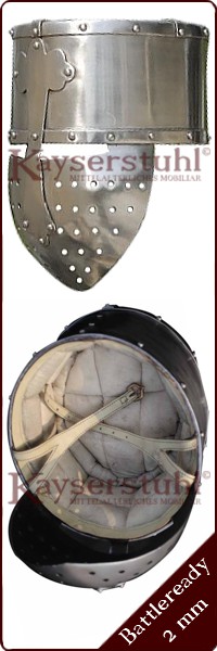 Fr&uuml;her Topfhelm mit Gesichtsmaske Typ I