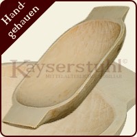 Handgehauene Schale, oval mit Griffen