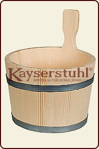 Holzbottich, trichterförmig mit einem Griff