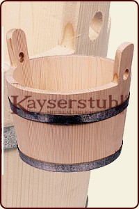 Holzbottich, trichterförmig mit zwei Griffen