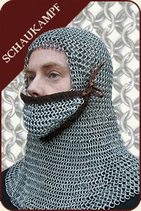 Kettenhaube mit quadratischem Mundschutz 01
