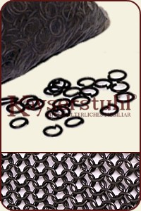 Lose Kettenringe (1 kg) brüniert, ID: 8mm