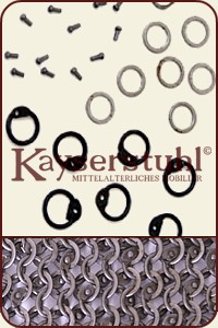 Lose Kettenringe (1 kg) unbehandelt, ID: 6mm
