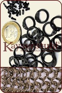 Lose Kettenringe (1 kg) unbehandelt, ID: 8mm