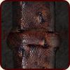 Messer 'Robin Hood' (Detail der Lederscheide)