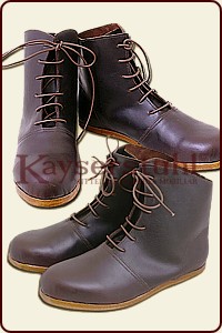 Mittelalterliche kn&ouml;chelhohe Schn&uuml;rschuhe 