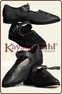 Renaissance-Damenschuhe Typ I (schwarz)