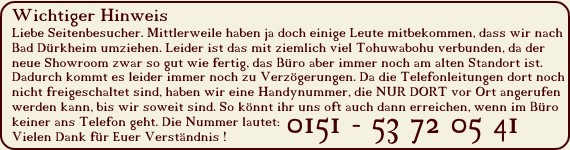 Telefon w&auml;hrend des Umbaus