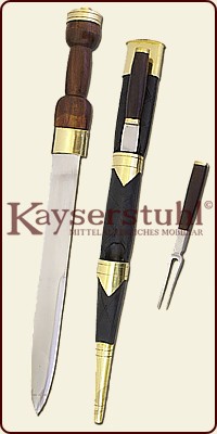 Schottischer Dirk mit Gabel und Messer 