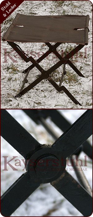 Römischer Feldhocker aus Stahl