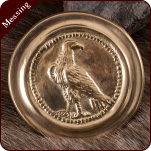 Phalerae "Aquila Adler" mit Zierrand, messing