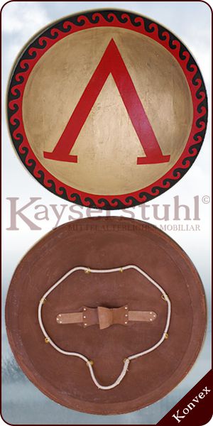 Griechischer Hoplitenschild mit Lambda-Symbol