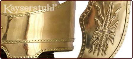 Attischer Helm mit Haarbusch (Messing) 
