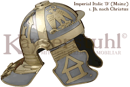 Helm 13602 mit Schlitz Römer gold Tribun 