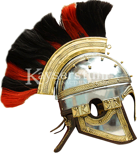 Spätrömischer Kammhelm "Berkasovo Typ II" mit Helmbusch