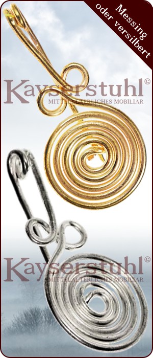 Bronzezeitliche Spiralfibel mit einer Spirale