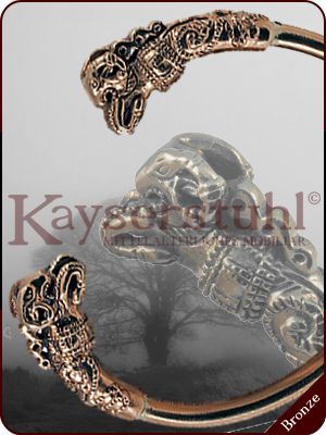 Keltische Armspange "Widderköpfe" (Bronze)
