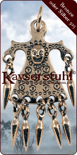 Keltisches Klapperamulett mit Gesicht (Bronze)