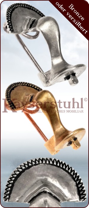 Römische Kniefibel / Soldatenfibel (Bronze oder versilbert)