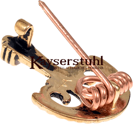 Römische Pelta-Fibel (Bronze oder versilbert)