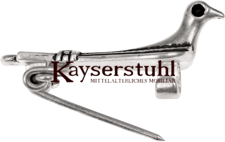 Römische Vogelfibel (Bronze oder versilbert)