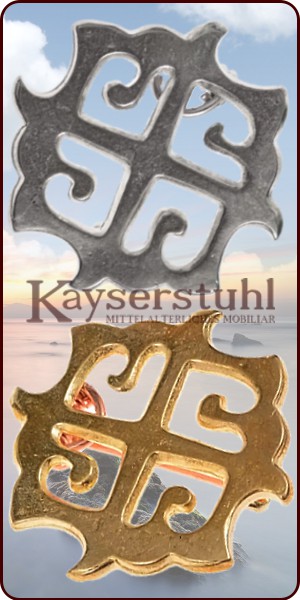 Römische Swastika-Fibel (Bronze oder versilbert)