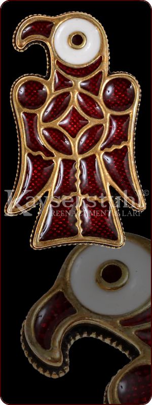 Ostgotische Adlerfibel mit Cloisonné (5. - 6. Jh.)