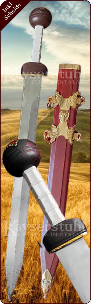 Gladius "Peplum" Typ Pompeji (1. Jh. n. Chr.) mit Scheide