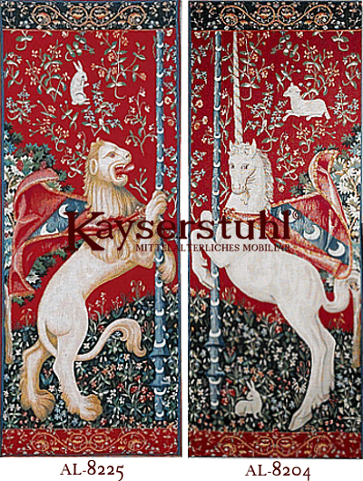 Tapisserie "La Dame a la Licorne - Le Lion & La Licorne"