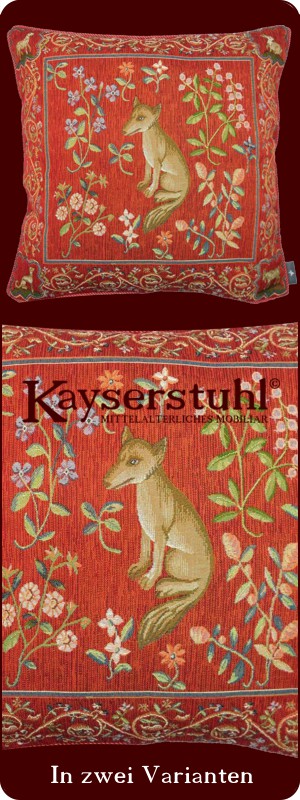 Kissenbezug mit mittelalterlichem Motiv "Hase"