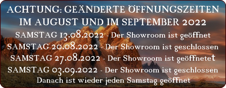 Öffnungszeiten im August & September 2022