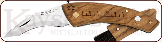 Maserin Luxus-Pilzmesser mit Olivenholzgriff