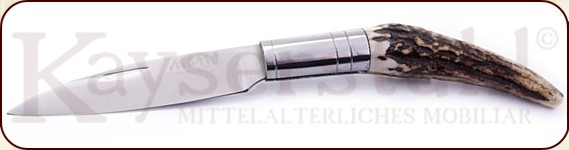 Klappmesser "14" mit Hirschhorngriff (rostfrei)