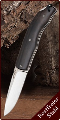 Taschenmesser mit Ebenholzgriff (rostfrei)