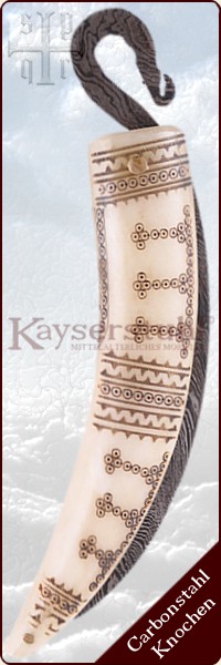 Wikinger-Taschenmesser "Damast/Knochen"