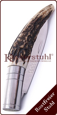 Klappmesser "14" mit Hirschhorngriff (rostfrei)