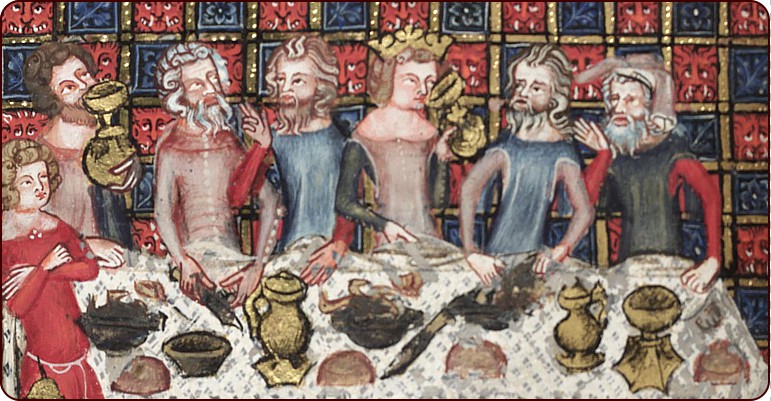 Feasting in Oxford (Ausschnitt), Bodleian Library MS Bodley 264