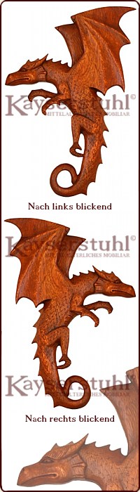 Wandschmuck Drache Typ II (rechts oder links)