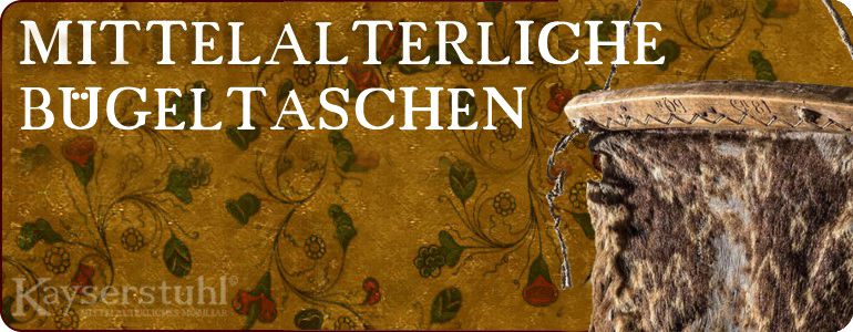 Wikingerzeitliche Bügeltasche aus Leder in verschiedenen Farben 