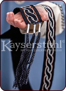 Mittelalterlich inspirierter Stoffgürtel, schwarz