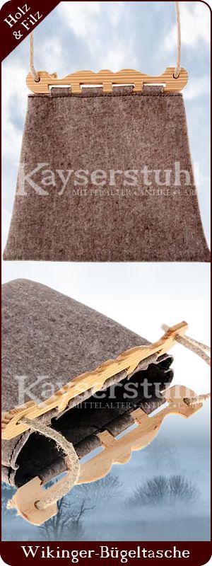 Wikingerzeitliche Bügeltasche aus Wollfilz